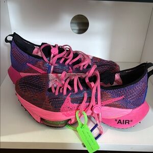 Nike Pink and Blue Athletic Shoes with Modern Design